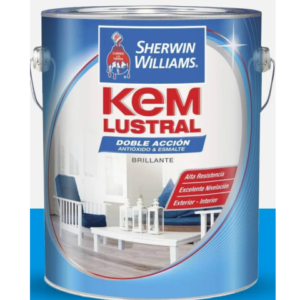 Esmalte Sintético Antióxido Kem Lustral Brillante Sherwin Williams para Madera y Metal Exterior / Interior - 1L