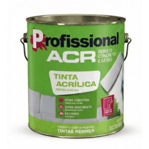 Tinta Acrílica Profesional ACR Tintas Renner para Revoque, Hormigón y Yeso Interior – Económica con Alta Cobertura